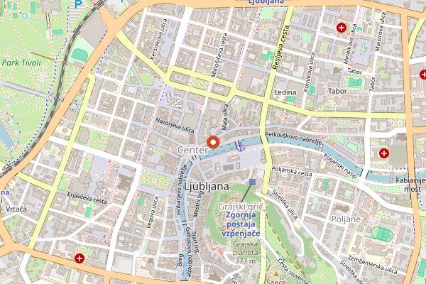 Map showing Kucha in Ljubljana
