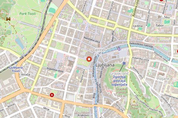 Map showing Lars & Sven Burgers in Ljubljana