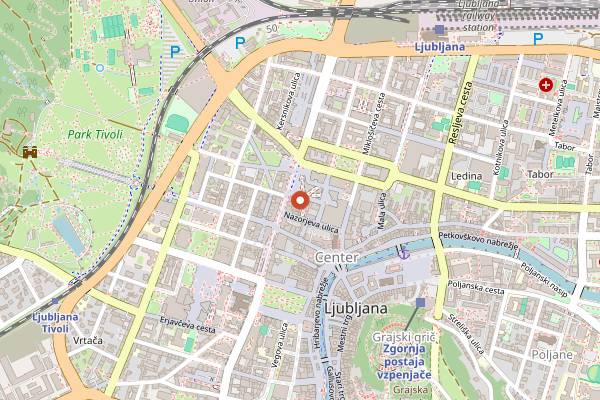 Map showing Gostilna Sestica in Ljubljana