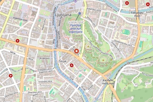 Map showing Veganika in Ljubljana