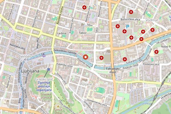 Map showing Grashka Deli in Ljubljana