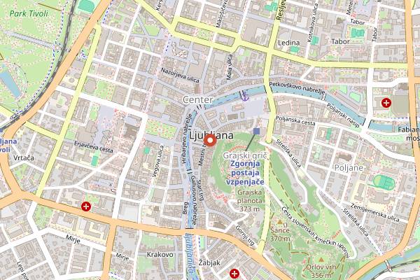 Map showing Pritlicje in Ljubljana