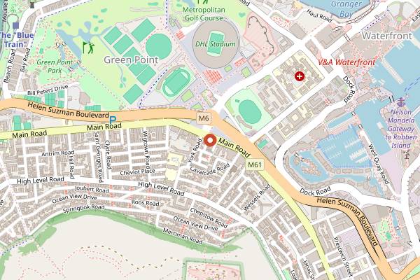 Map showing Jason Bakery in Cape Town