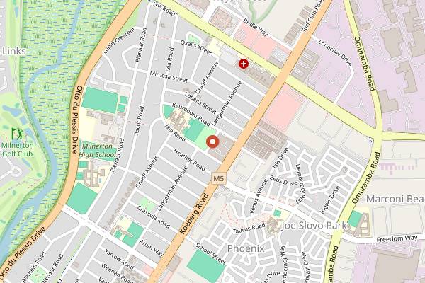 Map showing Tessa's Bakery in Cape Town