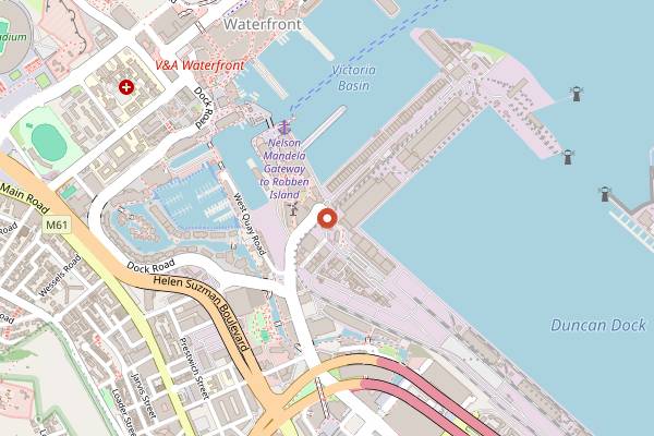 Map showing Beluga in Cape Town