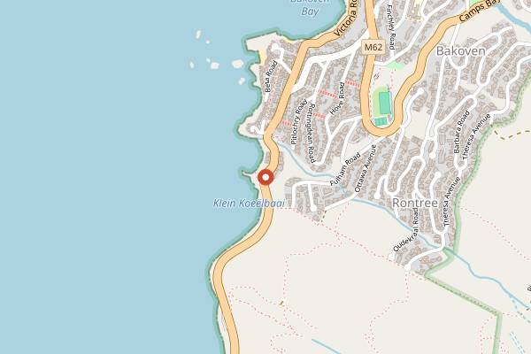 Map showing Cafe Caprice in Cape Town