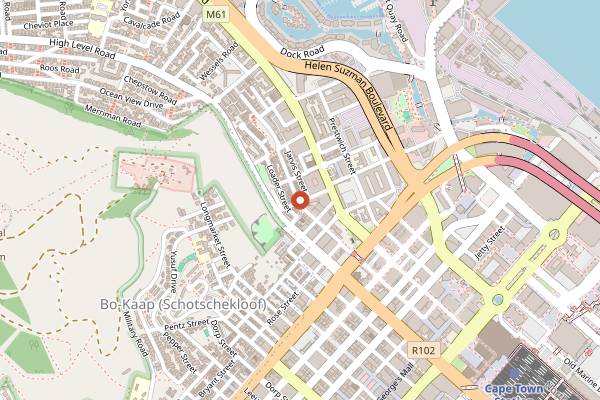 Map showing Cafe Manhattan in Cape Town
