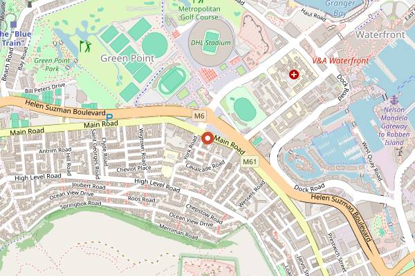 Map showing El Burro in Cape Town