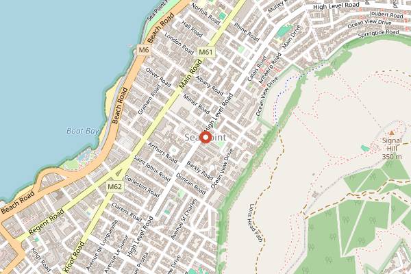 Map showing La Perla in Cape Town