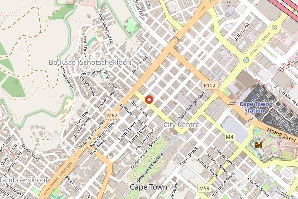 Map showing The Gin Bar in Cape Town
