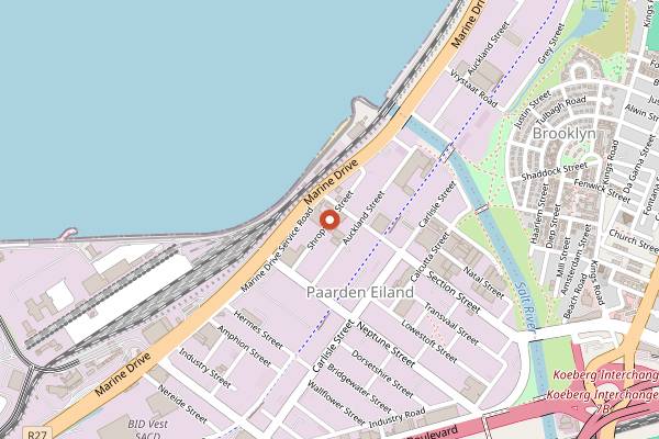 Map showing Kings Craft Brewery in Cape Town