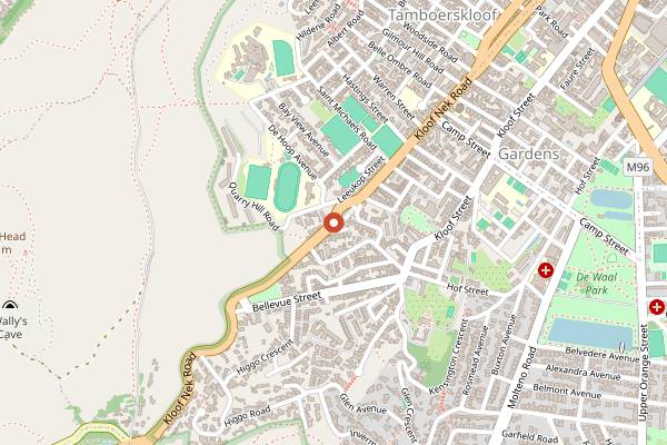 Map showing The Power and the Glory in Cape Town