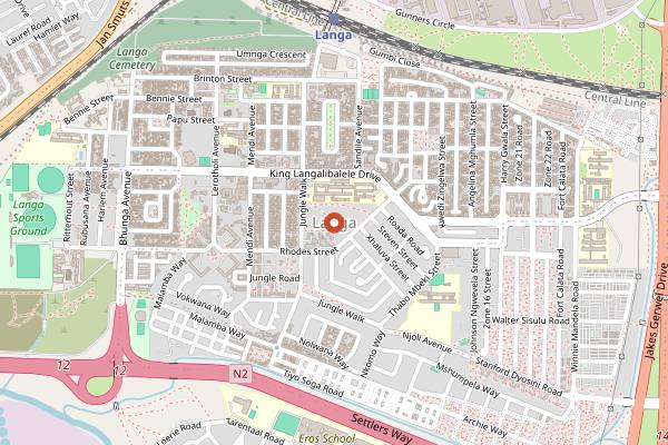 Map showing Eziko Restaurant in Cape Town