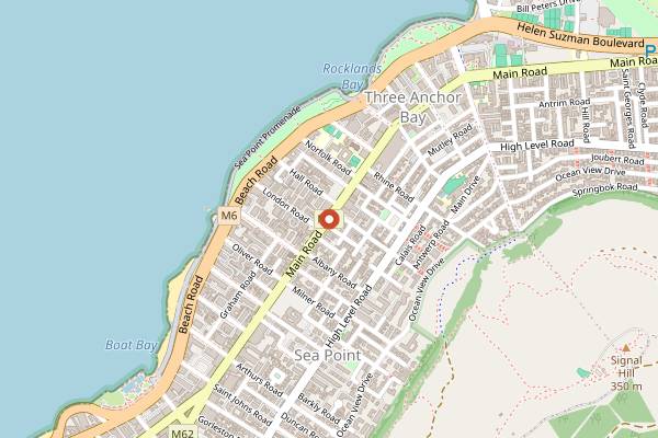 Map showing HeSheng Chinese Restaurant in Cape Town