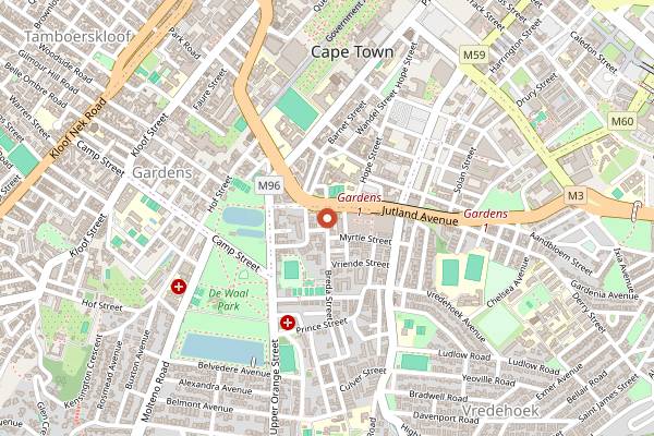 Map showing Coffee Time in Cape Town