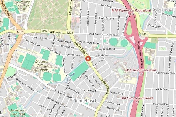 Map showing Common Ground Cafe in Cape Town