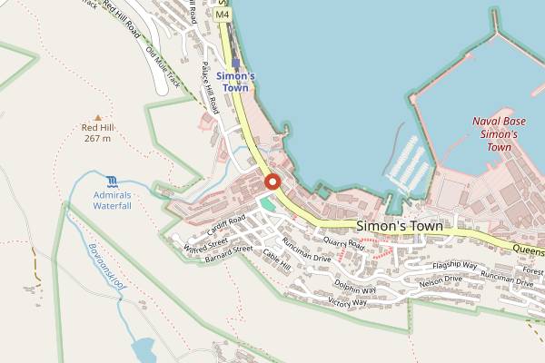 Map showing The Lighthouse Cafe in Cape Town