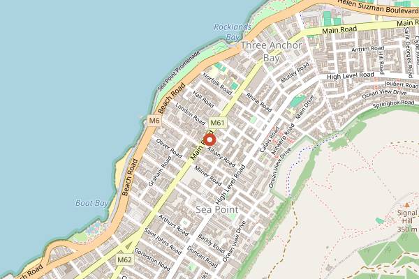 Map showing Posticino in Cape Town