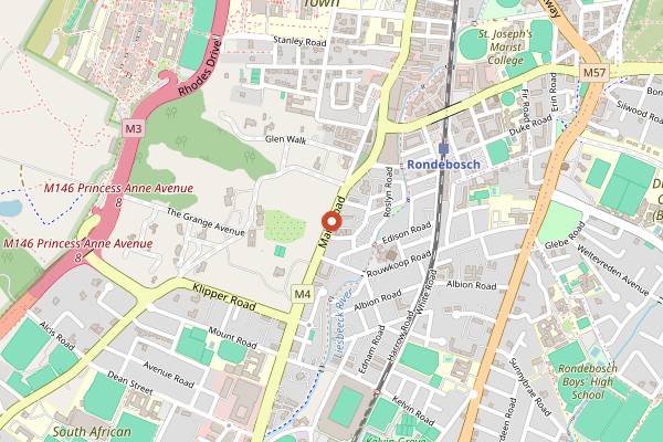 Map showing Seoul Pocha in Cape Town