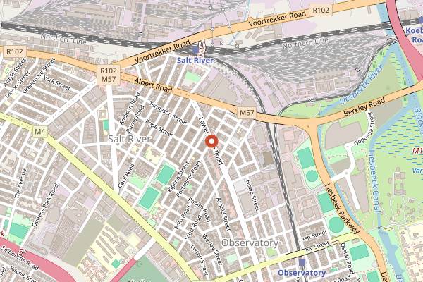 Map showing Timbuktu Cafe in Cape Town