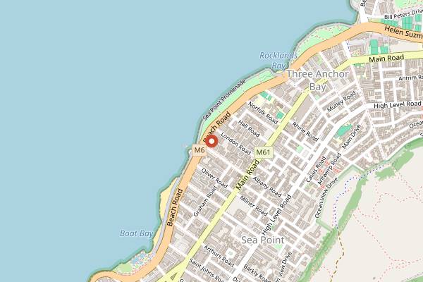 Map showing Coffee Guy Roasters in Cape Town