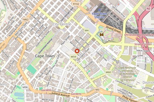 Map showing Truth Coffee in Cape Town