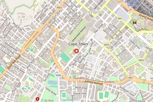 Map showing Cafe Riteve in Cape Town