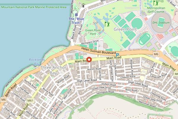 Map showing The Sunshine Food Sprouting Co in Cape Town