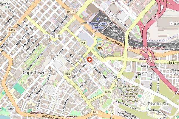Map showing Belly of the Beast in Cape Town