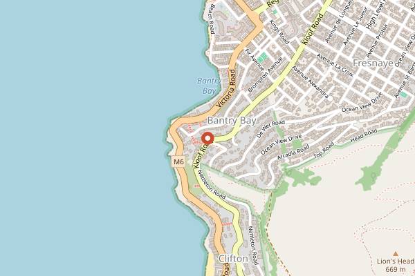 Map showing Curate at Ellerman House in Cape Town
