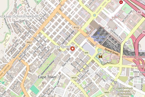 Map showing FYN in Cape Town