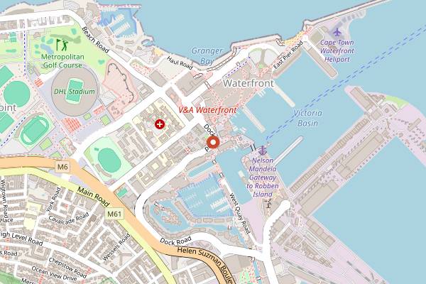 Map showing Pier in Cape Town