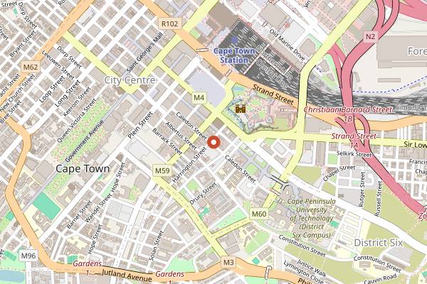 Map showing Dias Tavern in Cape Town