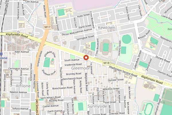 Map showing Wembley Roadhouse in Cape Town