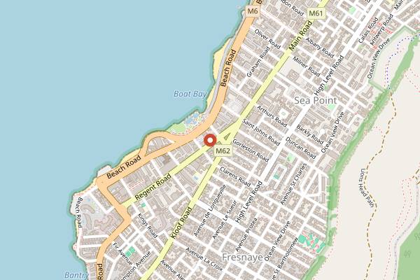Map showing Mojo Market in Cape Town