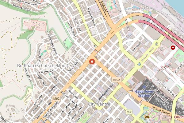 Map showing 14Stories Rooftop Bar in Cape Town