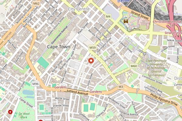 Map showing District in Cape Town