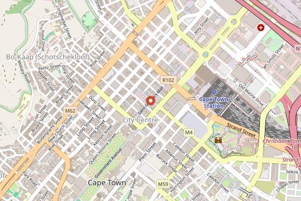 Map showing Gigi Rooftop in Cape Town