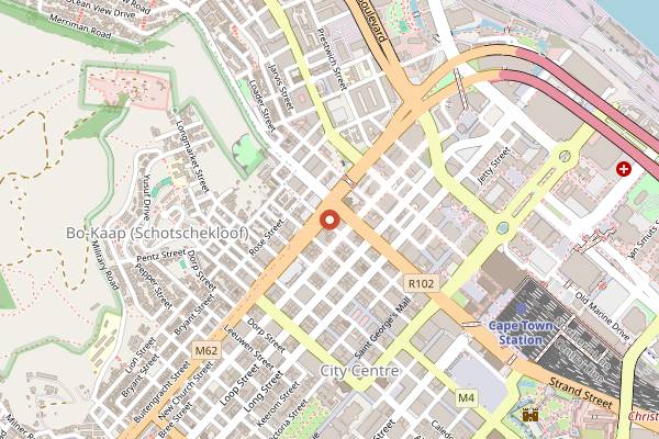 Map showing The Athletic Club & Social in Cape Town