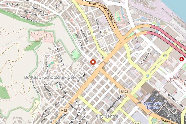 Map showing The Pink Candy Night Club in Cape Town
