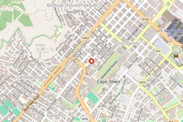 Map showing The Waiting Room in Cape Town