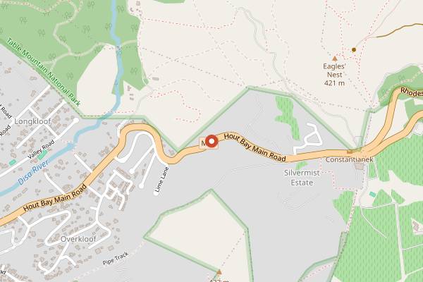 Map showing Massimo's in Cape Town