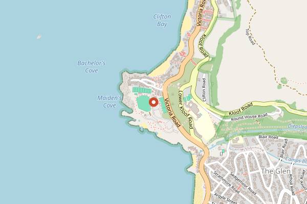 Map showing The Bungalow in Cape Town