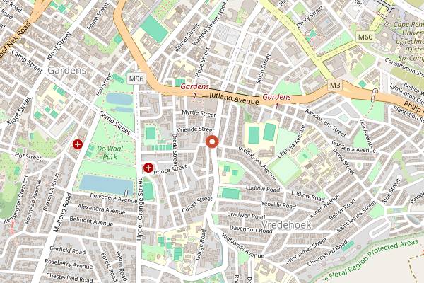 Map showing Villa Portuguese in Cape Town