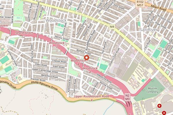 Map showing Pizza Connection in Cape Town