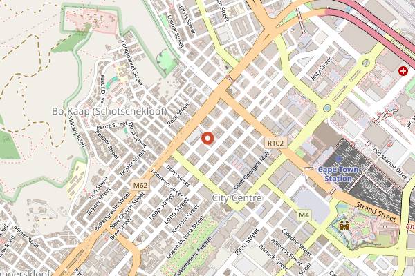 Map showing Culture Wine Bar in Cape Town
