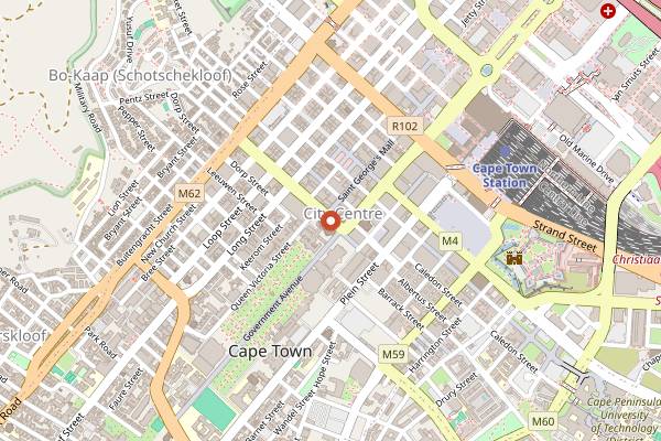 Map showing Openwine in Cape Town