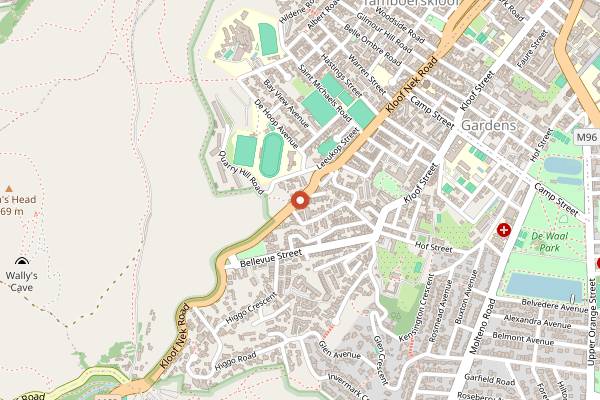 Map showing Publik Wine Bar in Cape Town