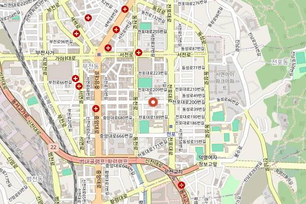 Map showing Baguette Jejakso in Busan