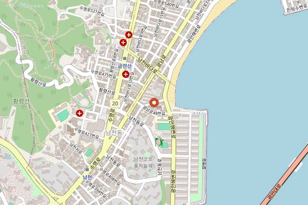 Map showing Hongokdang in Busan